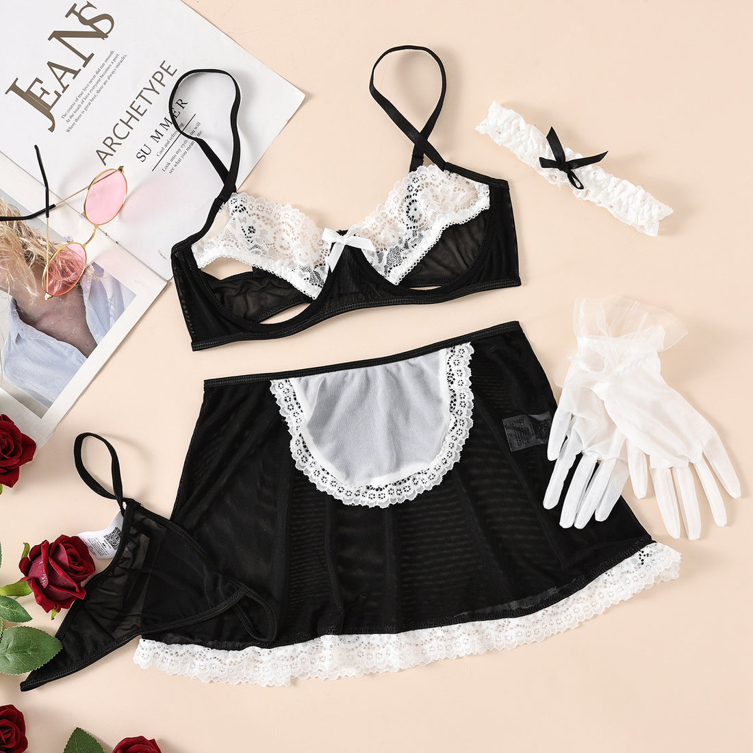 Maid Lingerie Set - Black